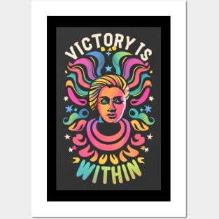 Victory is Within Motivational T-Shirt Posters and Art